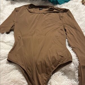 Brown Long Sleeve Bodysuit